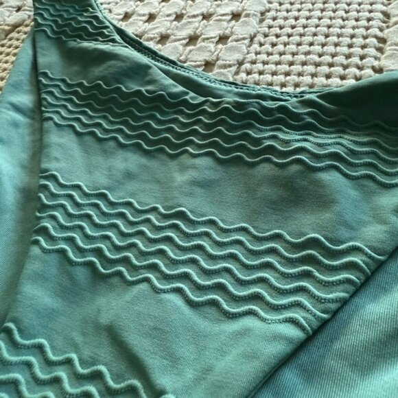 NEW Aerie Teal Wavy Textured‎ Bikini Bottom Size L - Picture 6 of 6